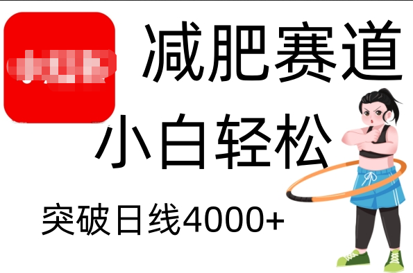 小红书减肥赛道，小白轻松日利润4000+-六道网创