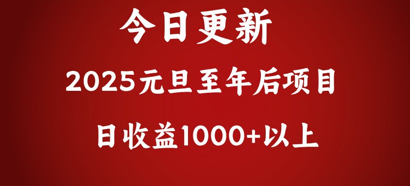 翻身项目，日收益1000+以上-六道网创