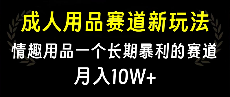 大人用品赛道新玩法，情趣用品一个长期暴利的赛道，月入10W+-六道网创